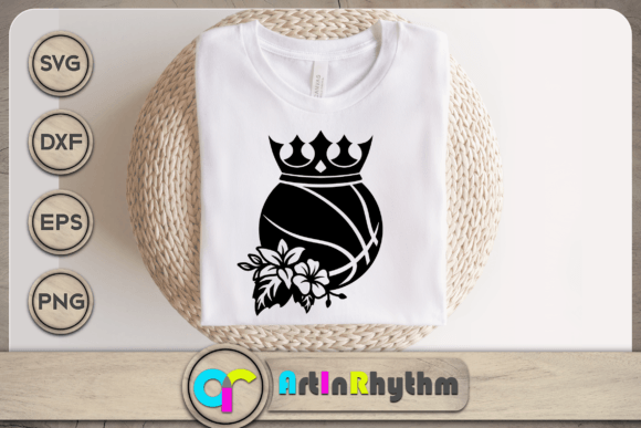 Basketball Floral Ball SVG