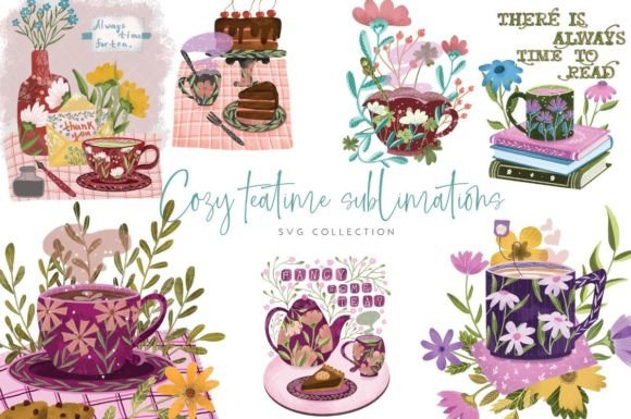 Cozy Tea Party Sublimation Collection