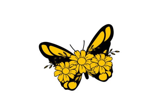 Cute Wall Butterfly Floral SVG