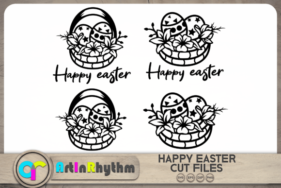Easter Egg Basket Floral Eggs SVG