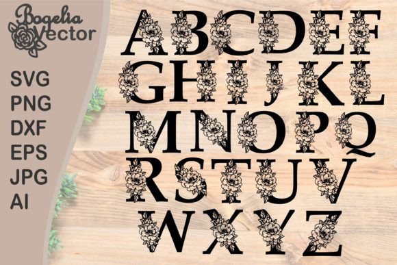 Floral Alphabet SVG: Monogram Letters That Bloom