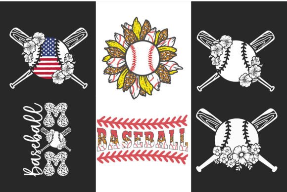 Floral Baseball SVG Sublimation Bundle