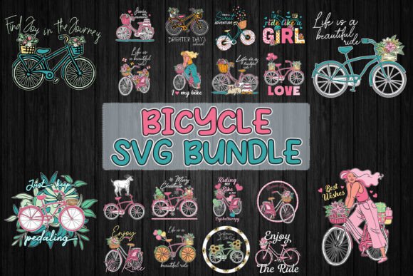 Floral Bike Bicycle SVG Bundle