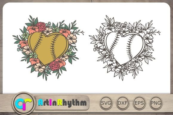 Floral Heart & Softball SVG Design Review