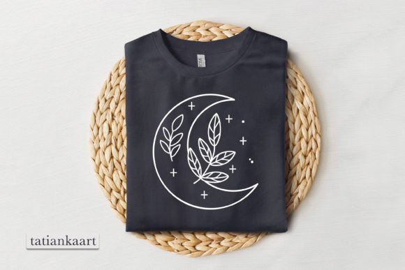 Floral Moon SVG: Boho Charm, Real Embroidery Reality