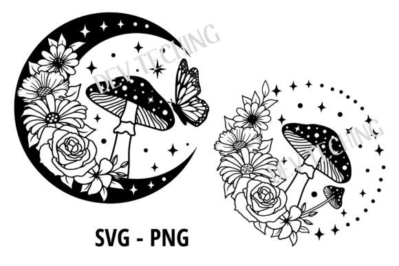 Floral Mushroom Moon SVG Review