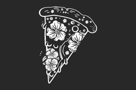 Floral Pizza SVG Sublimation T-shirt