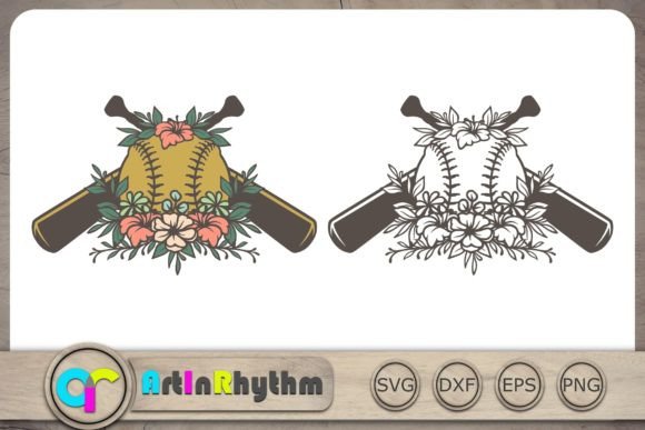 Floral Softball SVG: Sporty Charm, Not Just a Clipart Fix