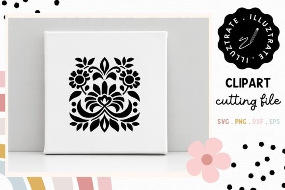 Floral Square SVG Cut File Pattern SVG