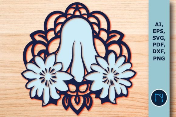 Halloween Floral Ghost SVG Bundle
