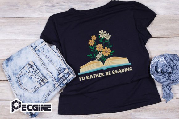 I’d Rather Be Reading Book Floral