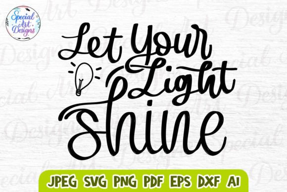 Let Shine Floral Moon SVG