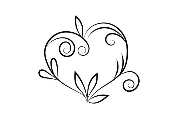 Love Ornament SVG Floral