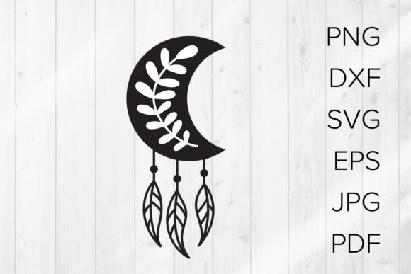 Moon SVG: Floral Dreamcatcher Moon