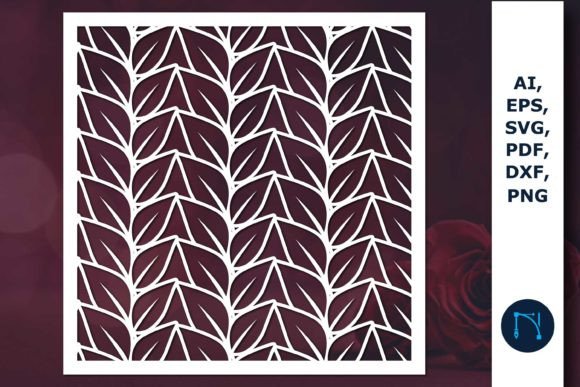 Square Frames with a Floral Pattern SVG
